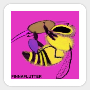 Purple Pollen Bee Pants Sticker